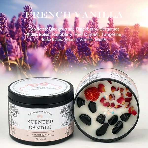 170g kreativ krystall duftlys brennetid opptil 30+ timer giftfritt duftlys kan brukes til hjemmedekorasjon og aromaterapi B