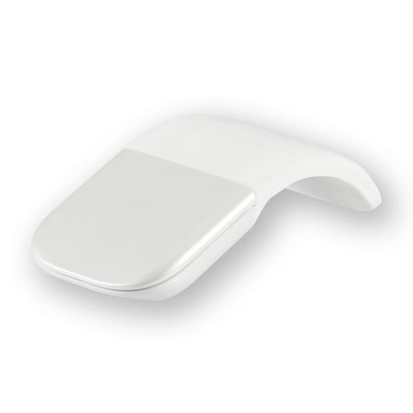 Trådlös böjd Bluetooth-mus Ergonomisk vikbar optisk pekmus Resedatormus Tyst vikbar mus för dator Mac OS bärbar dator White