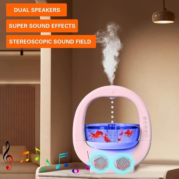 Anti-gravitasjons luftfukter Bluetooth-høyttaler atmosfærelys luftfukter