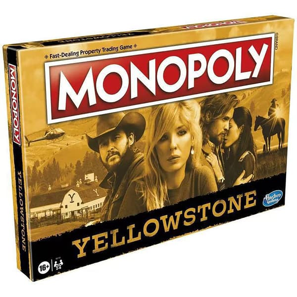 Yellowstone | Kjøp, selg, bytt ruter med steder fra Paramount Network-serien | Samleobjekt Klassisk Monopol-spill for 6 spillere
