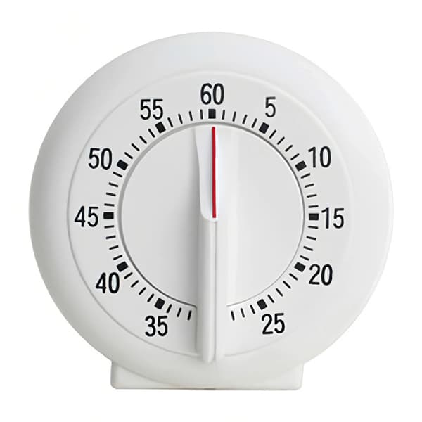 liten rund pendel-timer ny 60 minutters kjøkkentimer med lang ring lett å lese og betjene