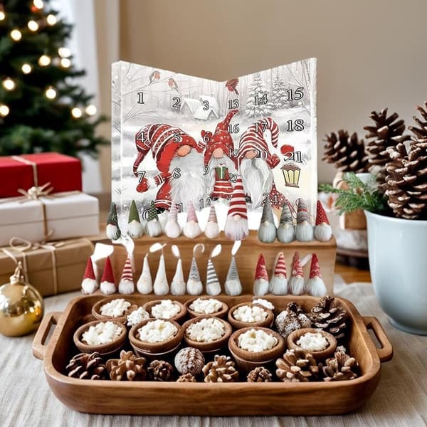 Julenisse 24-dagers nedtellingskalender Samleobjekter Julefigurer Nissepynt