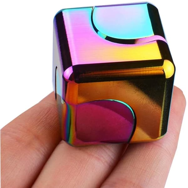 Fidget Spinner Leketøykube for Voksne Metall Valentinsgave Kontor Sensorisk Leketøy