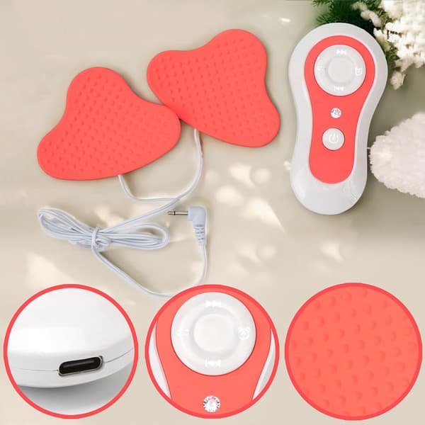 Elektrisk brystmassager til kvinder, USB vandtæt brystmassager med varmekompresfunktion til løft og forbedring
