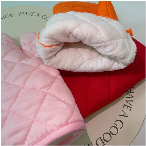Ovnvanter Premium Varmebestandige Køkkenvanter Bomuld og Polyester Quiltede Overdimensionerede Vanter Grå 1 Par Grey