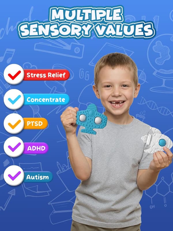 Silikon Rullende Fidget Leker for Barn og Tenåringer 6 Pakker Gutter og Jenter Stille Sensoriske Leker for Konsentrasjon Stresslindring Autisme PTSD ADHD
