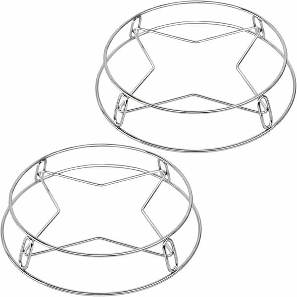 Rund dampstativ og avkjølingsstativ, rustfritt stål stativ for matlaging, tråd Instant Pot understell, rustfritt stål bake-, damp- og grillstativ, 2 stk