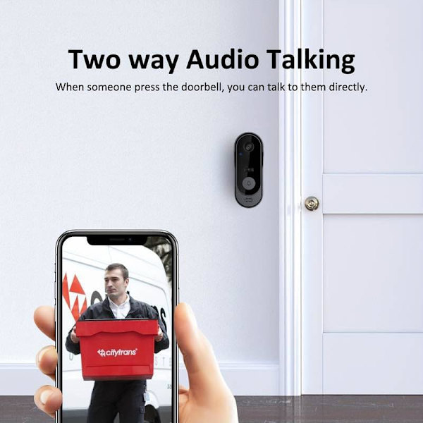Smart WiFi Video Intercom med 2K Kamera och Kamera - Lås Intercom