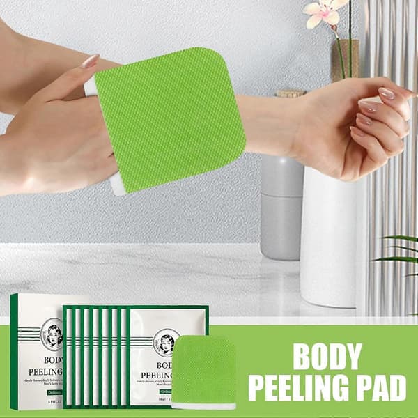 Kroppspeeling Pad, Mild Skrubbhandske för känslig hud, efter solning, röd, grön.