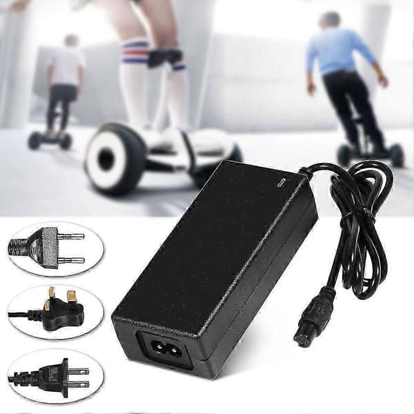 42V 2A Batteriladdare för elscooter, nätadapter för hoverboardbalansering EU Plug