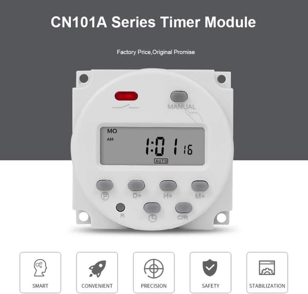 1 Sekunds Intervall 12V Digital LCD Timer Switch