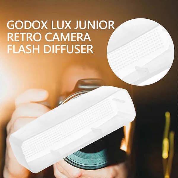 3-färgsblixtdiffusor kompatibel med Godox Lux Junior Retro kamerablixt