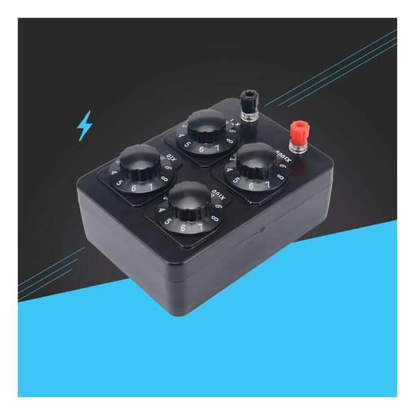 0-9999 Ohm Enkel Resistanslåda Precision Variabel Dekadmotstånd Undervisningsinstrument