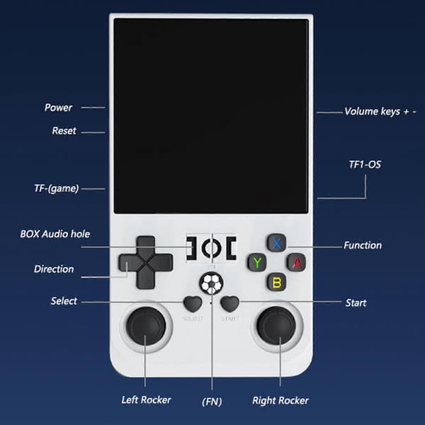R36 MAX Retro Handhållen Videospelskonsol White
