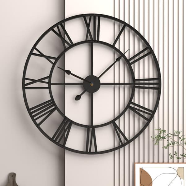 Väggklocka Asato Svart 60cm