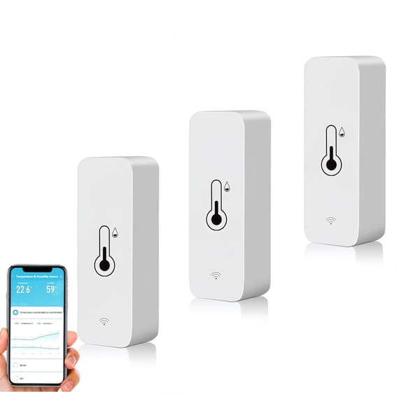 WiFi Temperatur- och Luftfuktighet Hygrometer Sensor, 3x
