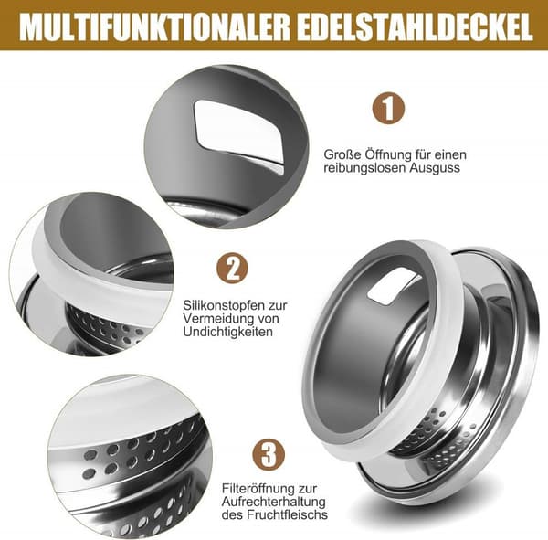 Glaskaraff 1500ml, stor diameter, lätt att rengöra