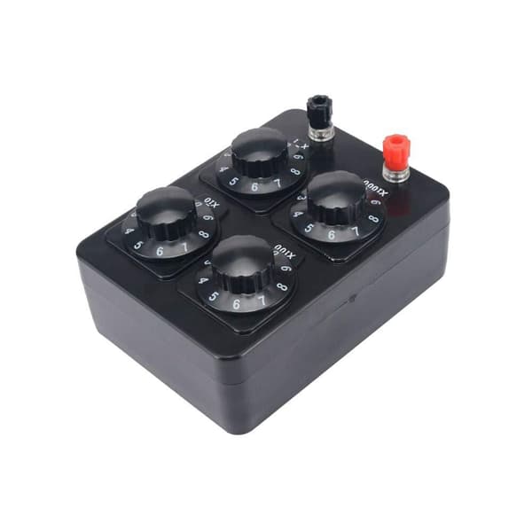 0-9999 Ohm Enkel Resistanslåda Precision Variabel Dekadmotstånd Undervisningsinstrument