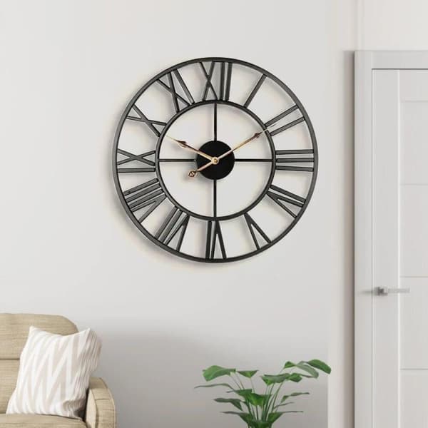 Väggklocka Asato Svart 60cm