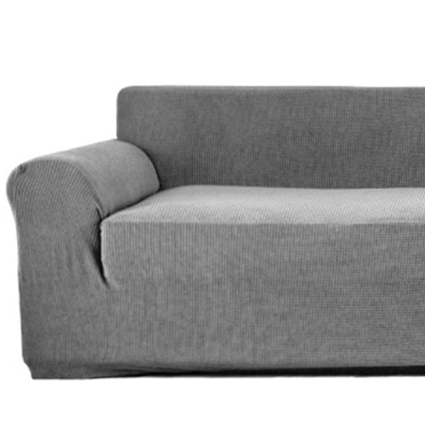 Sofföverdrag, hög stretch, modernt soffskydd (3-sits, ljusgrå)