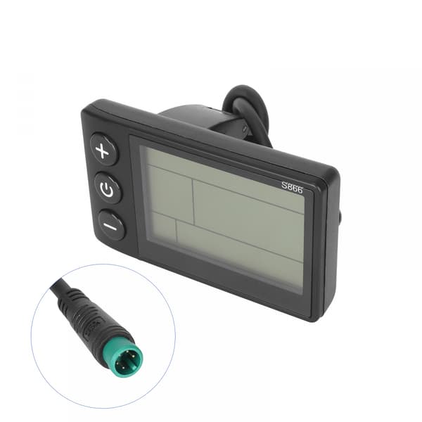 S866 Elektrisk Cykel LCD-Display E-Cykel Elektrisk Scooter Display Mätarkontrollpanel med Vattentät