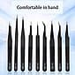 Pincettset, 10-delars precisionspincett, antistatisk