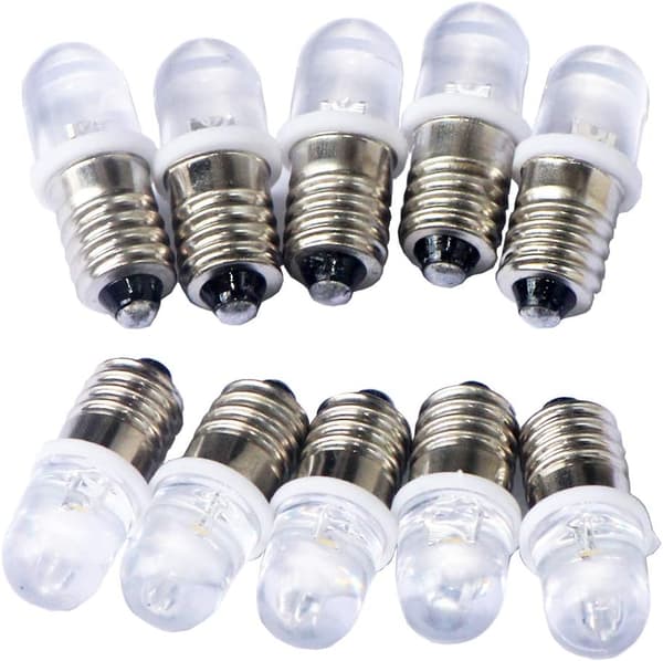 10 kpl E10 12V Spot LED-lamppuja Lämmin valkoinen