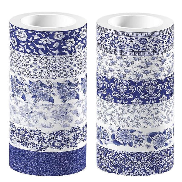 12 rullar sjöjungfru Washi-tejp, scrapbookingmaterial, maskeringstejp