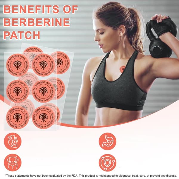 Berberine Patch 30 pcs, Innovative Transdermal Design, Skin-Friendly
