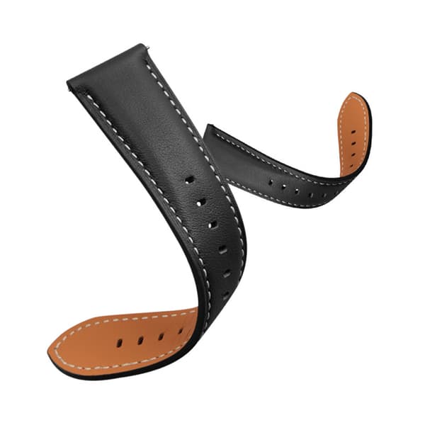 Genuine Leather Watch Strap for Huawei GT5 22mm Black