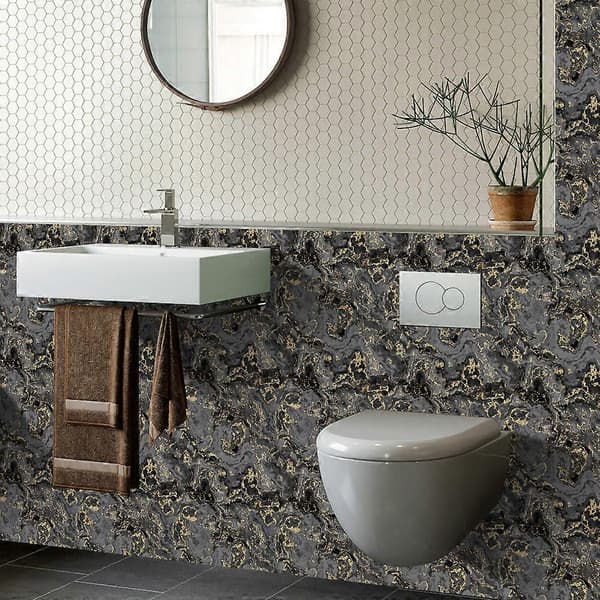 Self-adhesive Tile Decor Waterproof Wall Stickers Self-adhesive Cement Tile Design Decoration for Kitchen Bathroom 10*10cm*10pcs