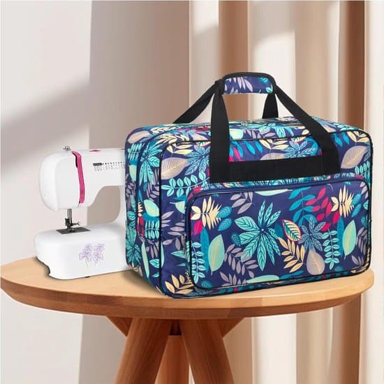 Sewing Machine Bag-Sewing Case-Carry Bag - Universal Storage Bag - With Compartments and Handle - Light Blue - 46x23x32cm