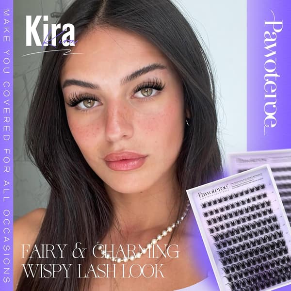 Lash Clusters Wispy Kira Cluster Eyelash Extension 10-18mm Individual Lashes DIY Cluster Eyelash Extension Soft Comfortable Eyelash Clusters with Thin