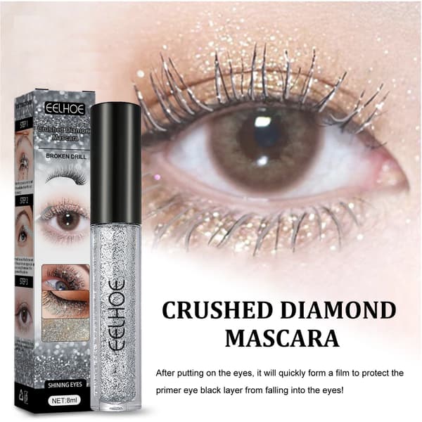Glittering Diamond Mascara - Quick-Drying, Smudge-Proof Formula for All-Day Wear
