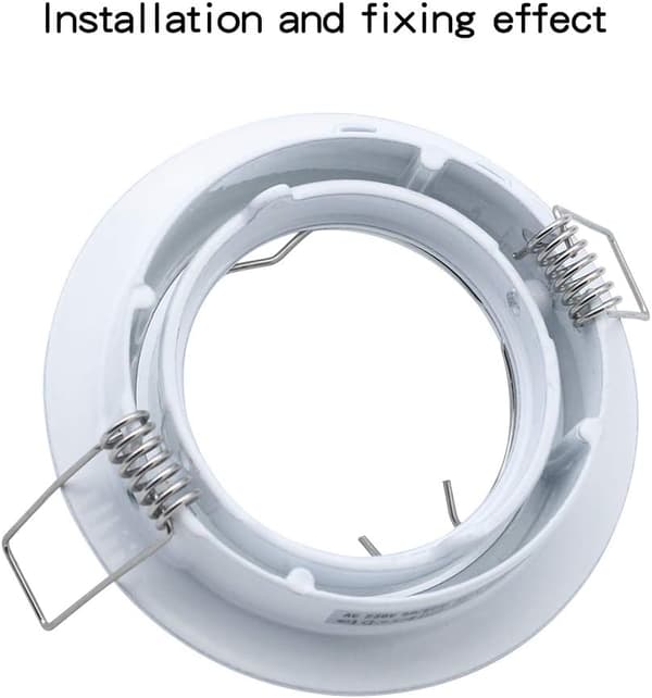 20 st GU10 infällningsram fjäderklämmor 57 mm diameter Sp