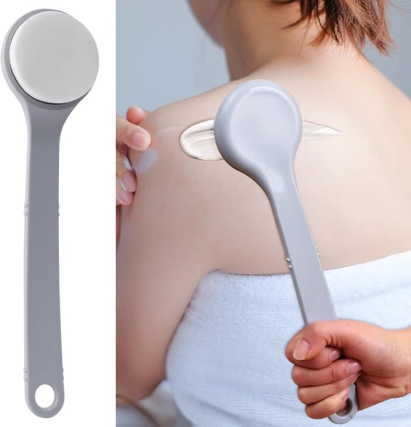 Back Cream Applicator with Long Handle - Self-Applicator for Sunscreen and Body Lotion - Practical Tool for Seniors - Hygienic Lotion Dispenser