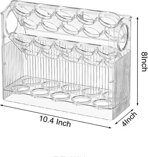 Egg Storage Rack 3 Tiers Large Egg Storage Tray Egg Holder Container Egg Basket Holds Up To 30 Eggs for Refrigerator Storage
