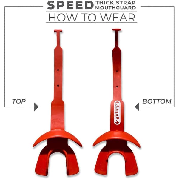 Speed Football Mouthguard with Attached Thick Strap