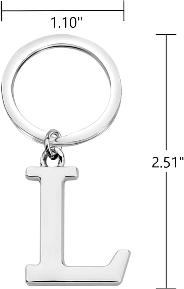 Nøglering Bogstav - Initial Bogstav Nøglering Charm Bogstav L
