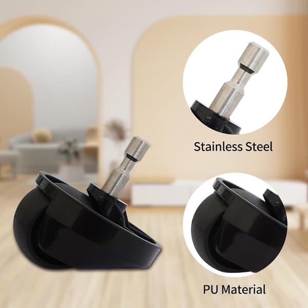 Front Wheel Compatible with Roborock S6/S5 Max/E4 Series Vacuum Cleaner, 360° Rotation for Smooth Navigation