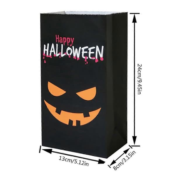 2026 Halloween Element Adventskalender Pappersgodispåsar 24 Dagar Pumpa Spöke Spindel Multicolor