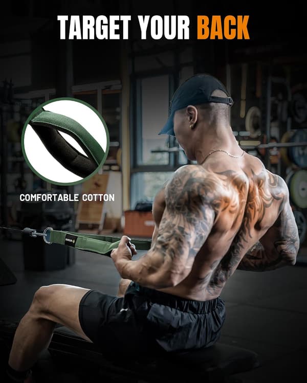 Triceps Rep Feste - Forbedret Bevegelsesområde Kabelhåndtak for Pushdowns, Curls, Face Pulls, Profesjonell Bruk i Treningsstudio