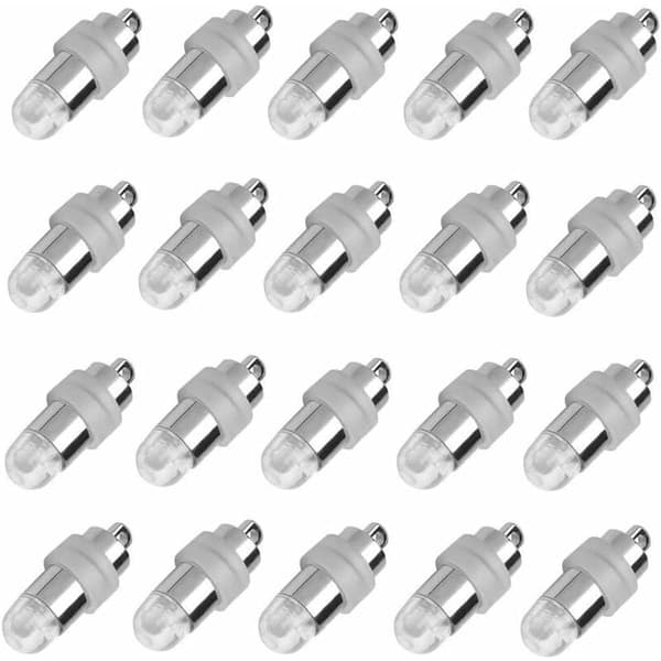 Mini LED-lampor med batteri för papperslyktor, vattentäta, 20-pack