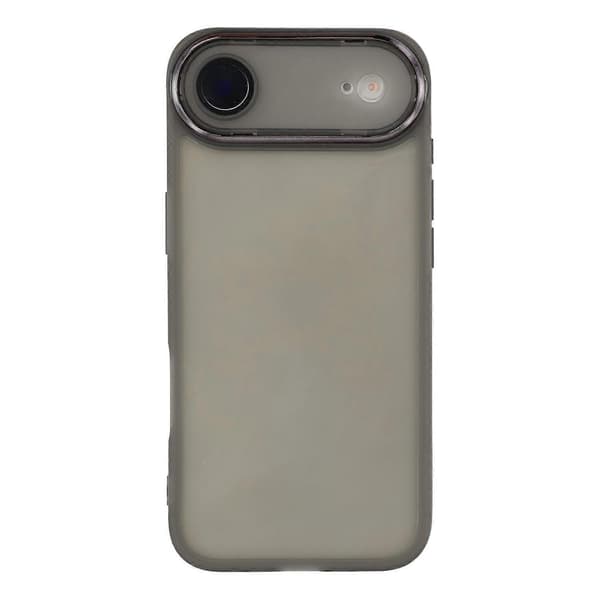 Compatible with iPhone 17 Air Case Electroplated Camera Frame TPU Phone Transparent Black