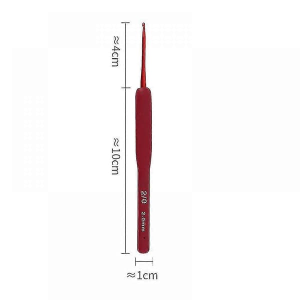 Tulip Etimo Red Crochet Hook with Comfortable Grip, Smooth Hook Tip, Easy Grip, 15 Sizes (3.5) 1-pack (6.0mm)