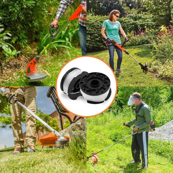 4-pack Trimmertrådsspole Kompatibel med Black Decker Grästrimmer Tråd A6481 A6485 Spole för Reflex Trimmer.