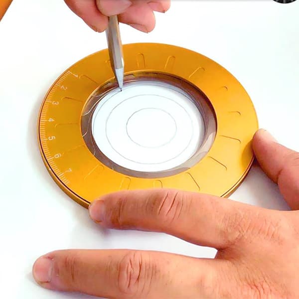 Circle Drawing Tool - 12.5 cm Diameter - Adjustable - Circle Template - Circle Drawing Ruler - Technical Drawing Desk Scrapbook - For Woodworkers