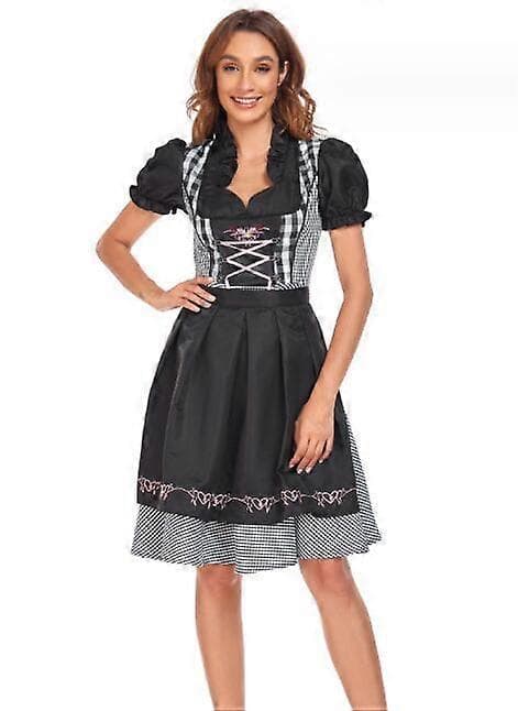 München Oktoberfest Dame Sort Kjole Stuepige Kjole S