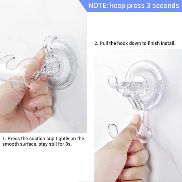 Razor Holder with Suction Cup, 2-pack Reusable Razor Hooks