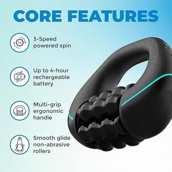 Roller Massager with 8-Level Intensity Adjustment – Specialized Device for Full-Body Pain Relief and Muscle Relaxation